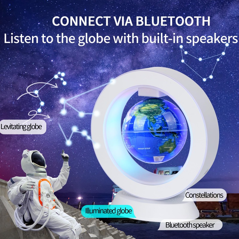 Office Tech And Gadgets - Levitating Bluetooth Speaker Lamp Floating World