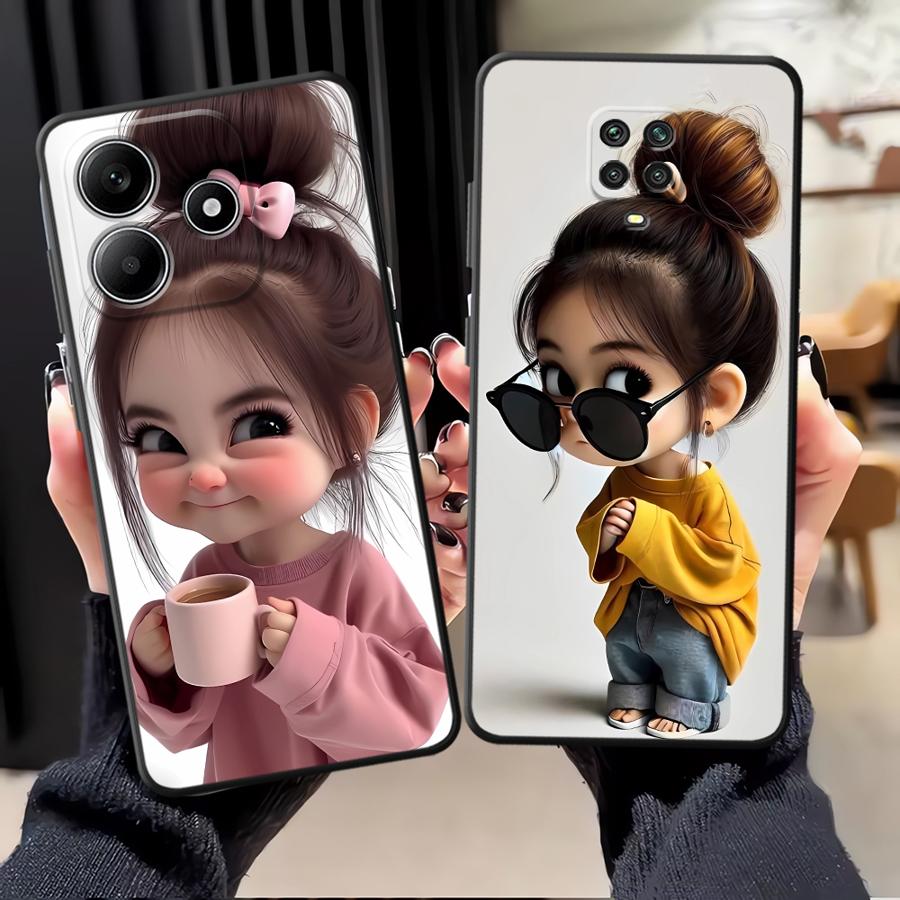 Receipt Printer Thermal - Cartoon Girl Pattern Funda Phone Cover