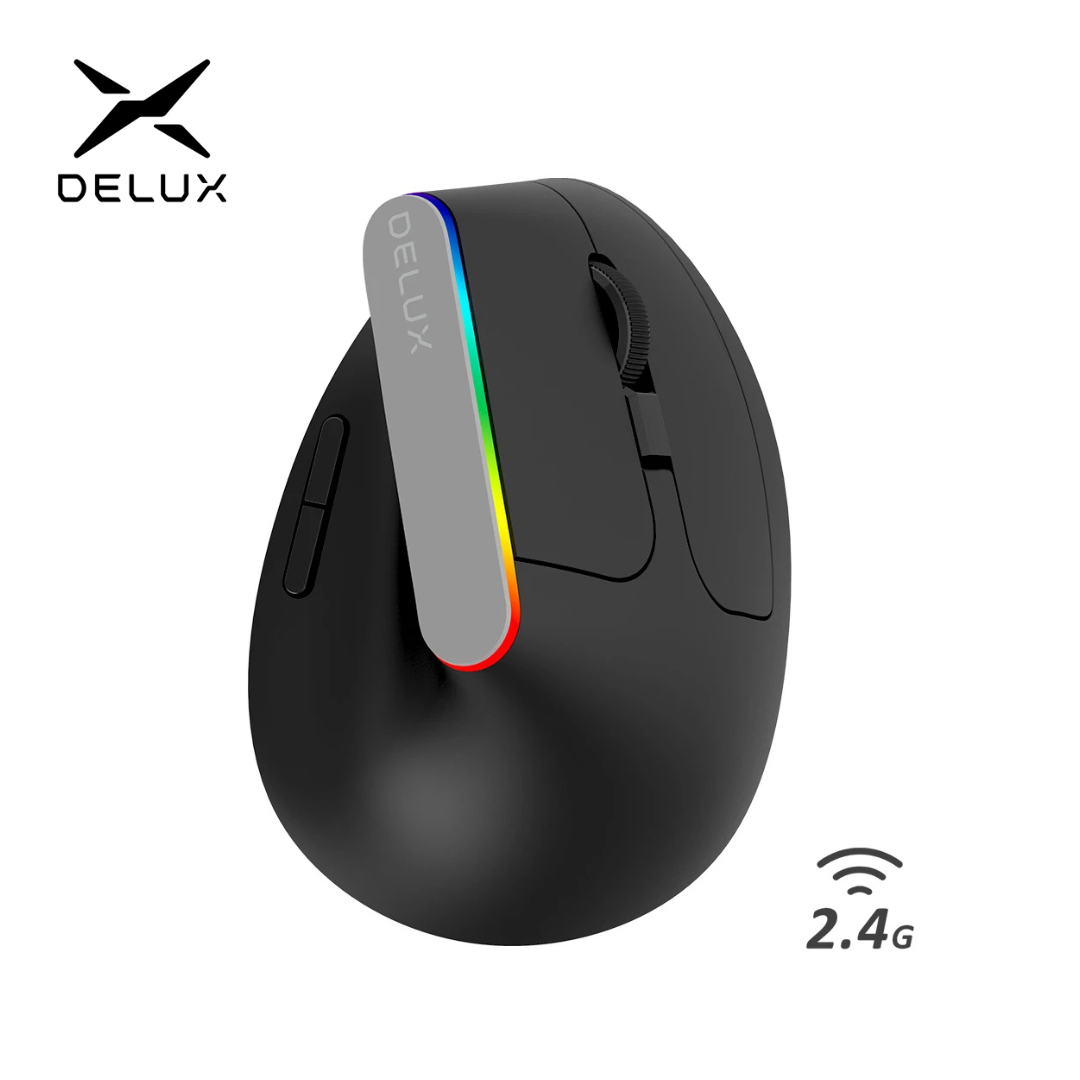 Ergonomic Mouse Vertical - Delux M618C Wireless Silent Ergonomic Vertical