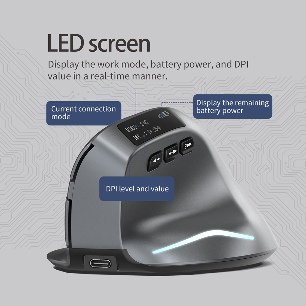AB53 Bluetooth Vertical Wirele - Ergonomic Mouse Vertical recension och pris