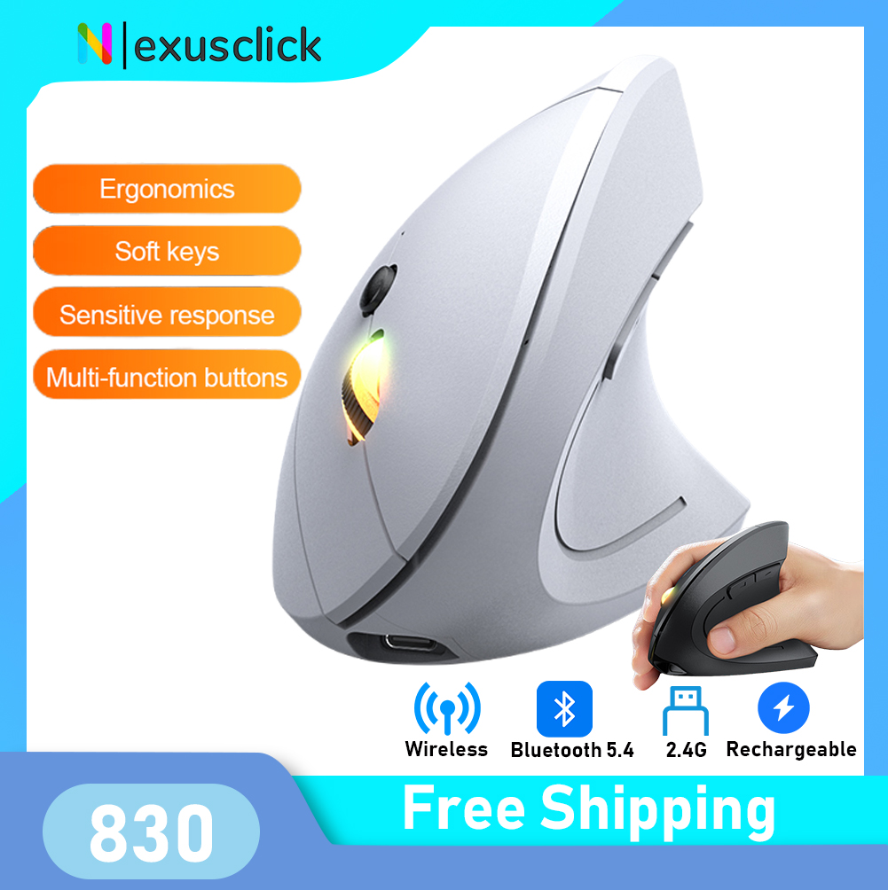2.4GHz Bluetooth Wireless Mous - Ergonomic Mouse Vertical recension och pris