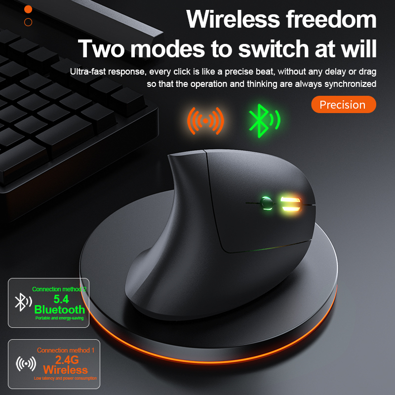 2.4GHz Bluetooth Wireless Mous - Ergonomic Mouse Vertical recension och pris