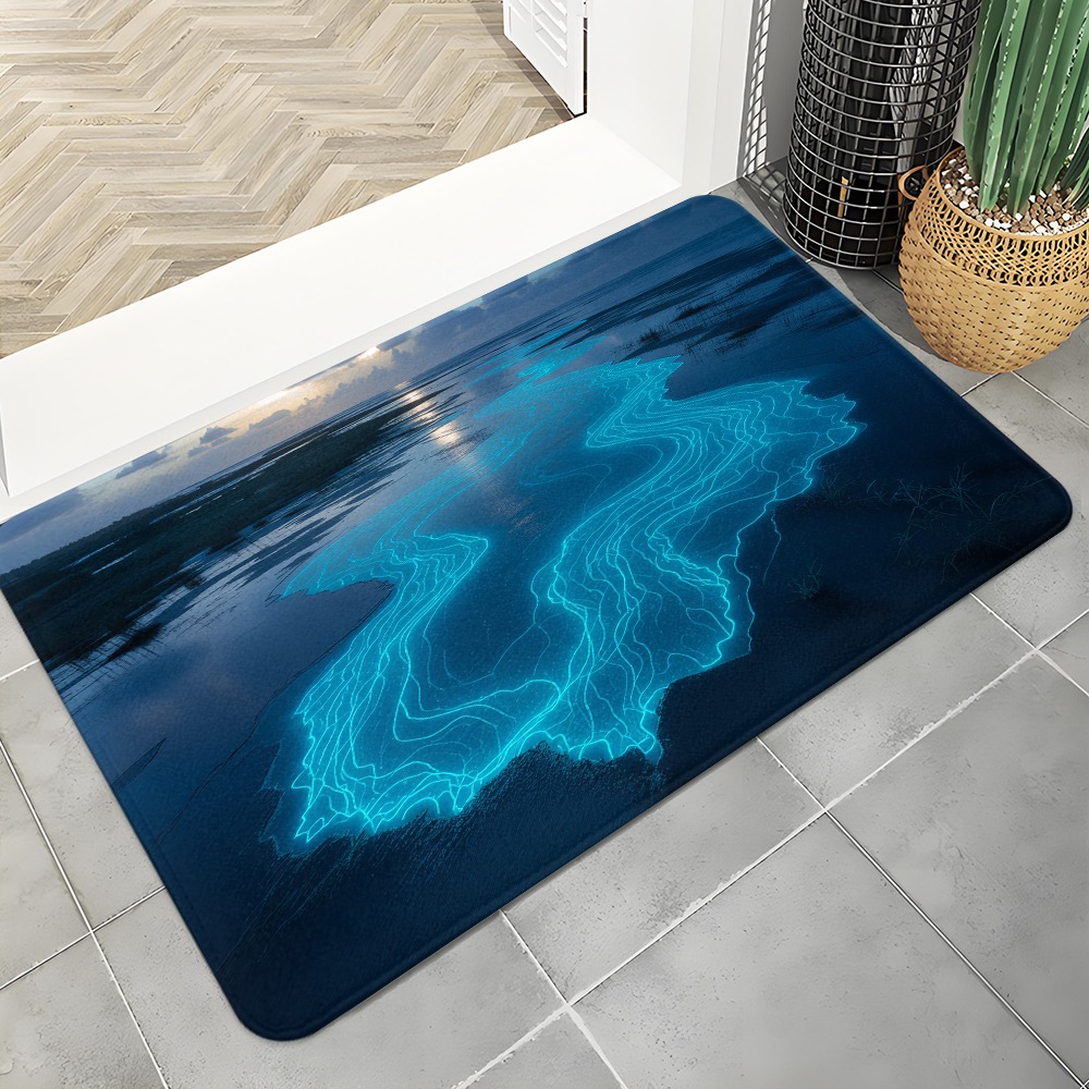 Abstract Topo Doormat Neon Blu - Office Tech And Space recension och pris