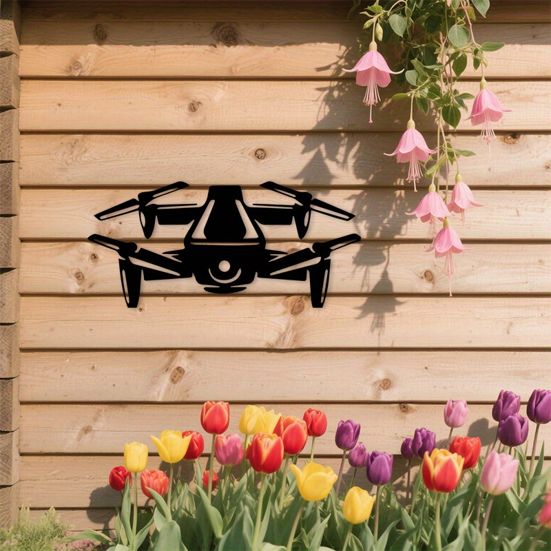 2D Flat Drone Iron Wall Art Bl - Office Tech And Gadgets recension och pris