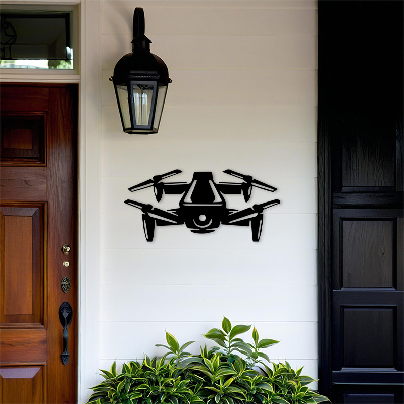 2D Flat Drone Iron Wall Art Bl - Office Tech And Gadgets recension och pris