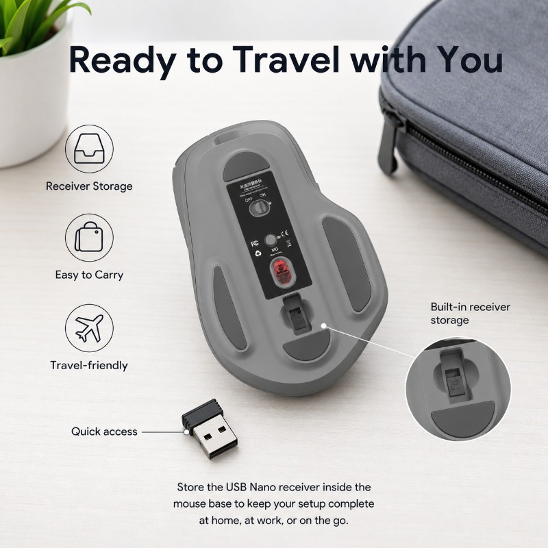 Dual Mode Wireless Mouse Bluet - Ergonomic Mouse Vertical recension och pris