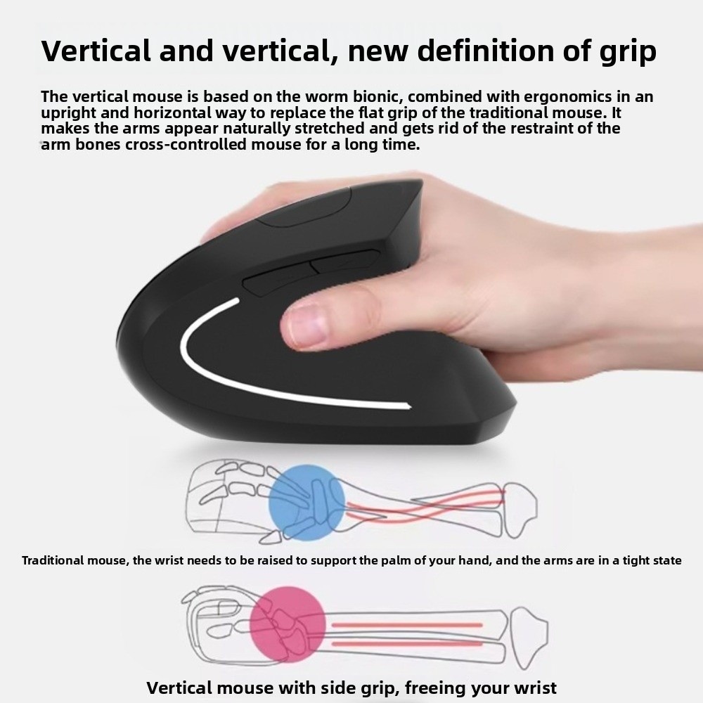 2.4G Vertical Mouse Silent Lum - Ergonomic Mouse Vertical recension och pris