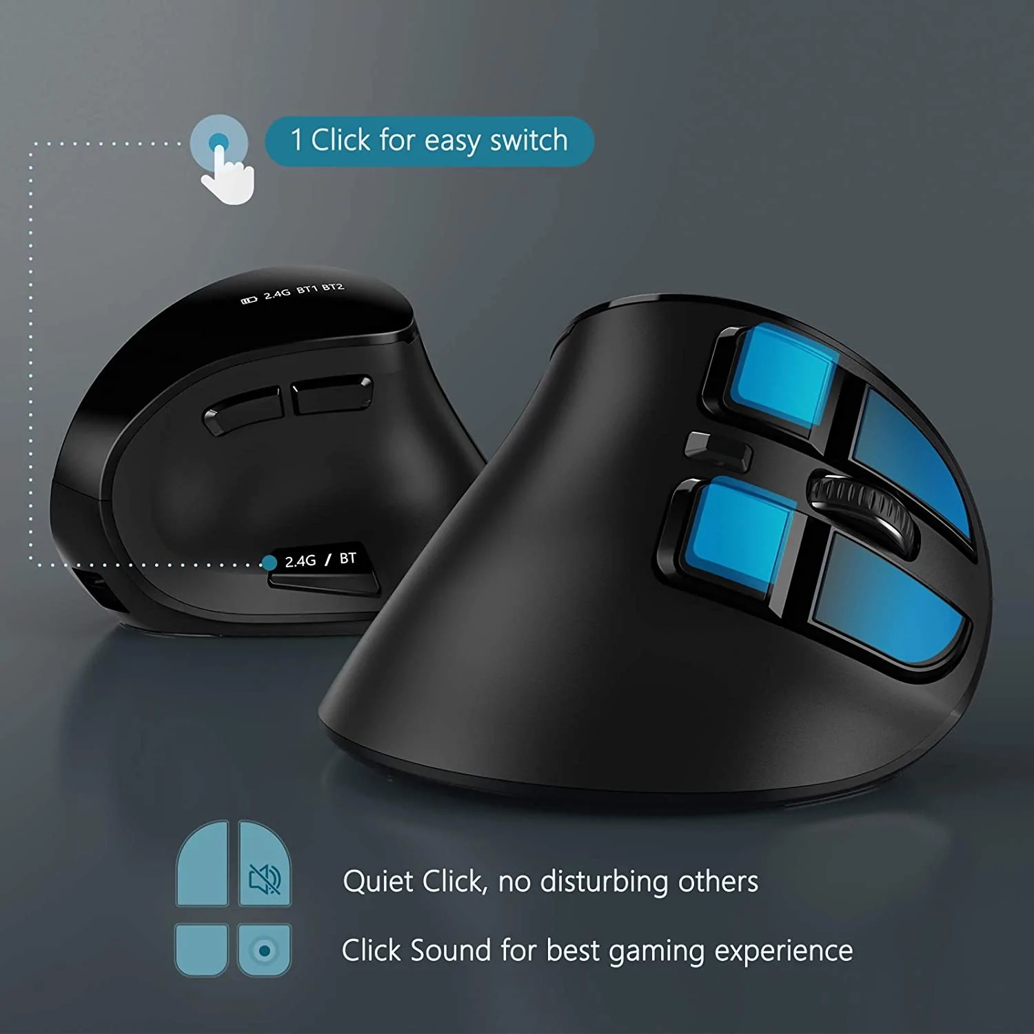 Seenda Vertical Wireless Mouse - Ergonomic Mouse Vertical recension och pris